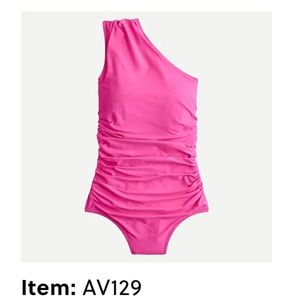 J Crew Ruched one shoulder one-piece swimsuit